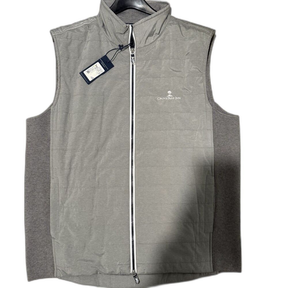 New Fairway & Greene Mariner Lined Men's Golf Vest Grey Melange - Large